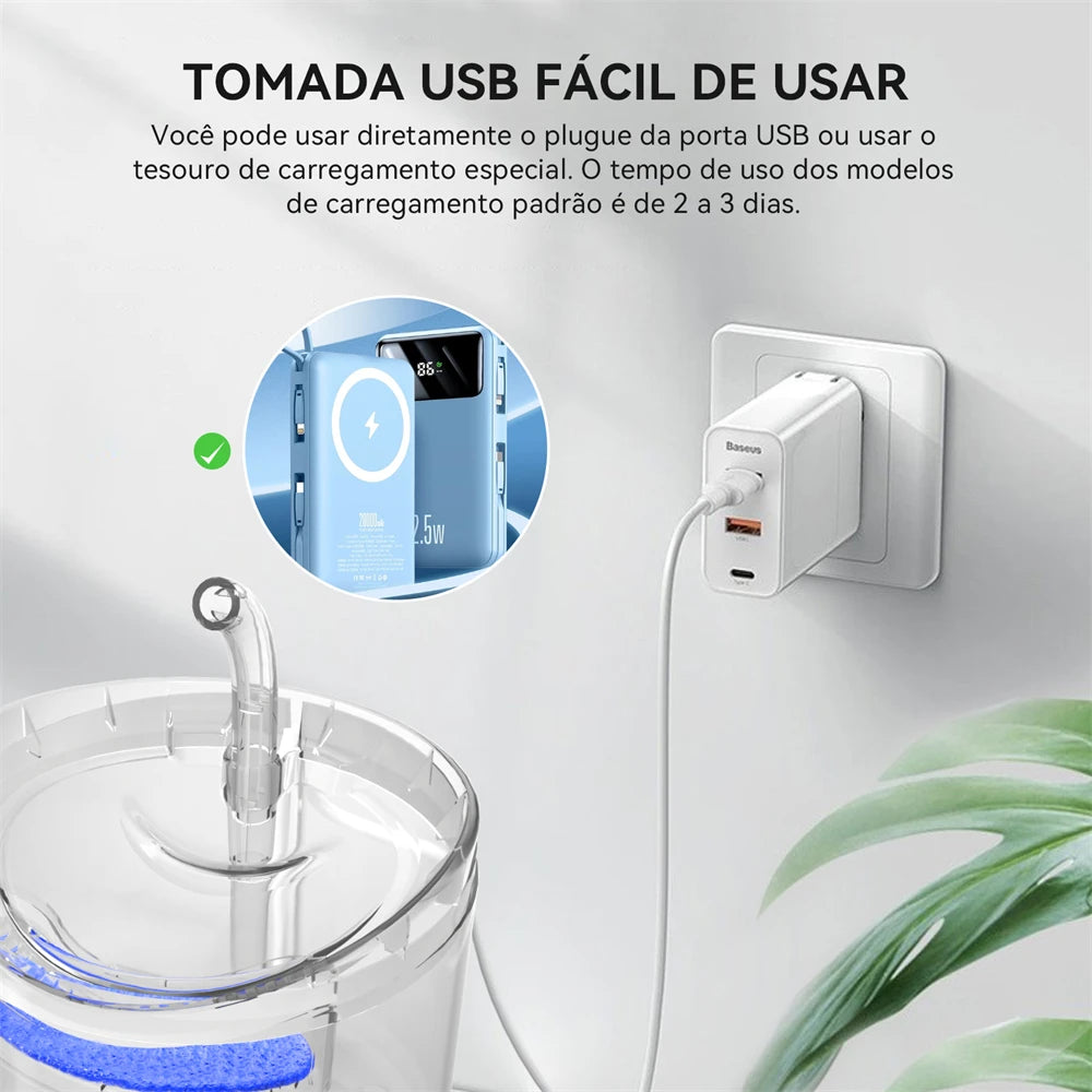 NEWPET™ Bebedouro Elétrico Para Cães e Gatos